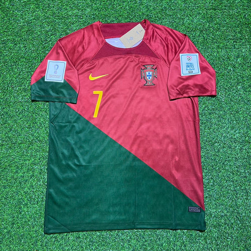 2022 Portugal World Cup Home Retro Football Jersey – Cristiano Ronaldo #7 – Front View
