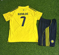 Cristiano Ronaldo CR7 Al Nassr Kids New Season Football Jersey – Back View