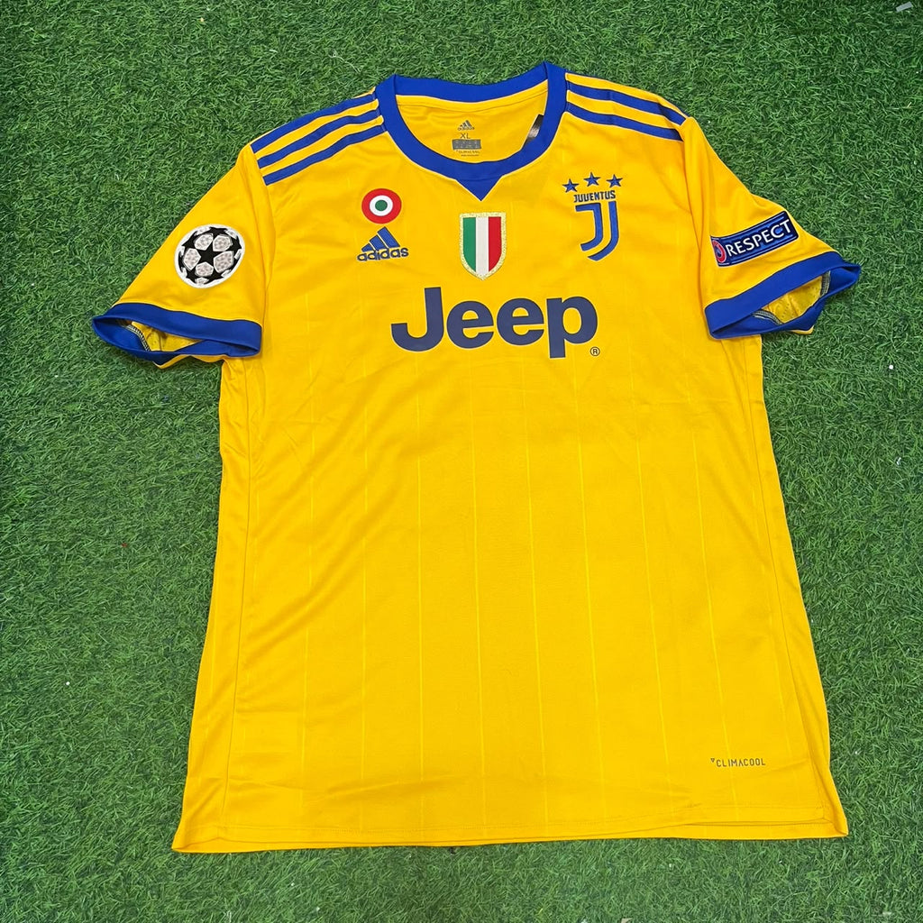 Cristiano Ronaldo Juventus Yellow Retro Football Jersey – Front View