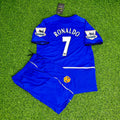 Manchester United 2003 Blue Retro Kids Football Jersey – Cristiano Ronaldo – Back View