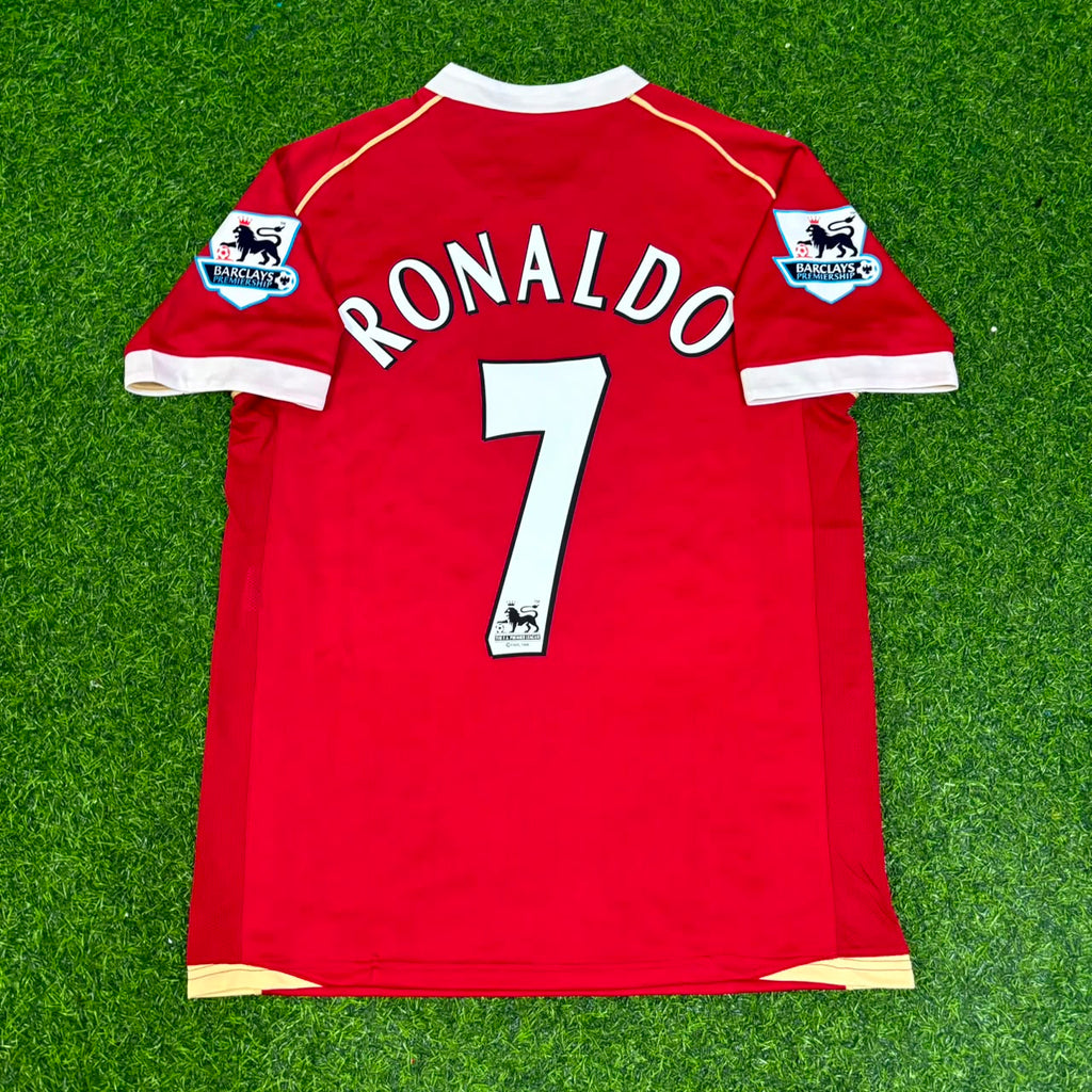 Cristiano Ronaldo #cr7 Manchester United 2006/07 Red Jersey – Back View