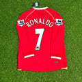 Cristiano Ronaldo Manchester United 2006-2007 Red Jersey – Back View