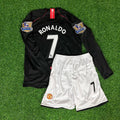 2007/08 Cristiano Ronaldo 7 Manchester United Black Kids Football Jersey – Back View