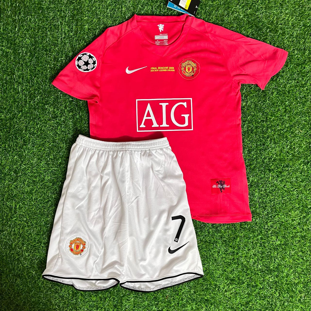 2008 Cristiano Ronaldo Manchester United Final Kids Children Home Football Jersey – 5
