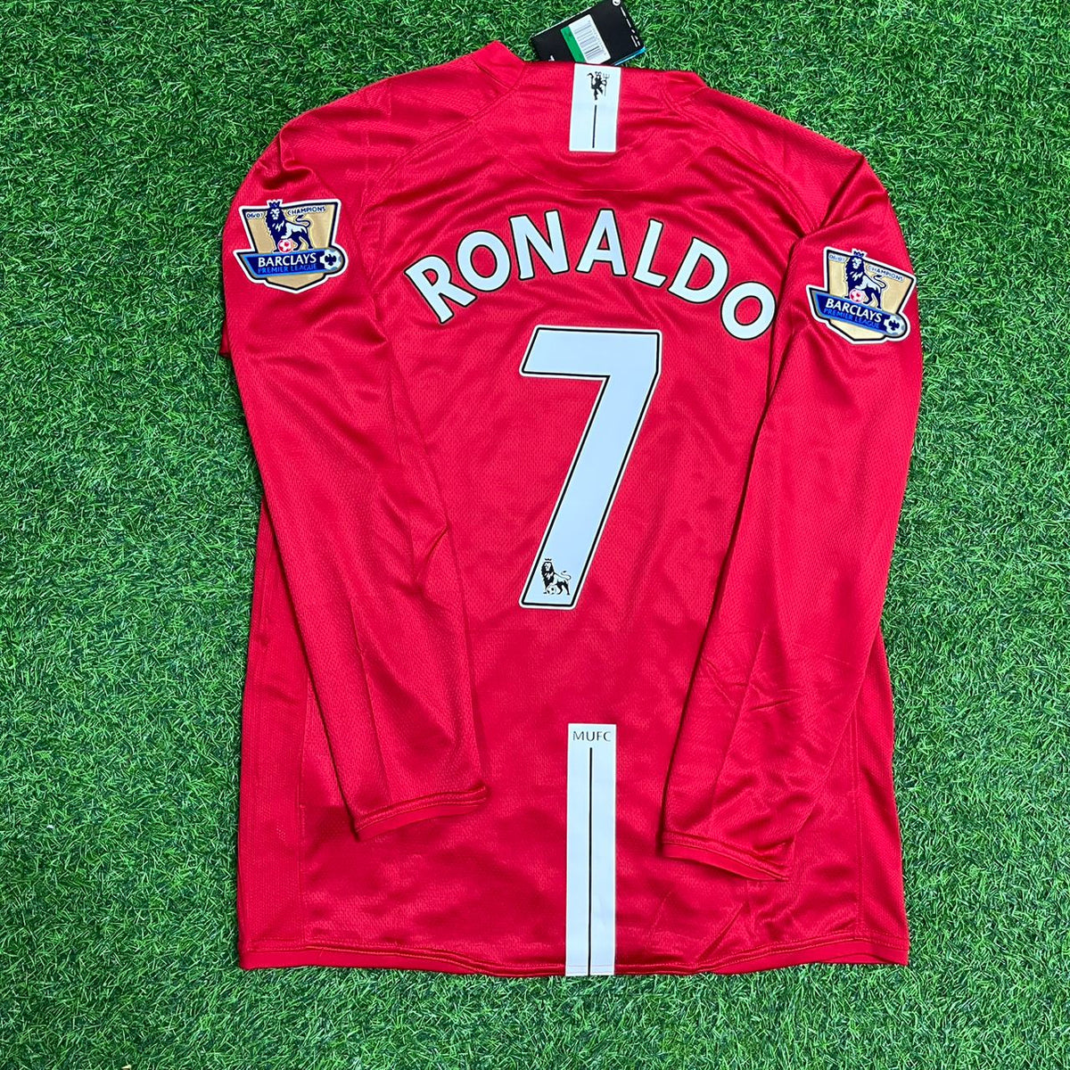 2008 Cristiano Ronaldo Manchester United EPL Patch Retro Long Sleeve Football Jersey – 5