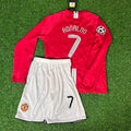 2008 Cristiano Ronaldo 7 - Manchester United Final Red Long Sleeve Football Jersey – Back View