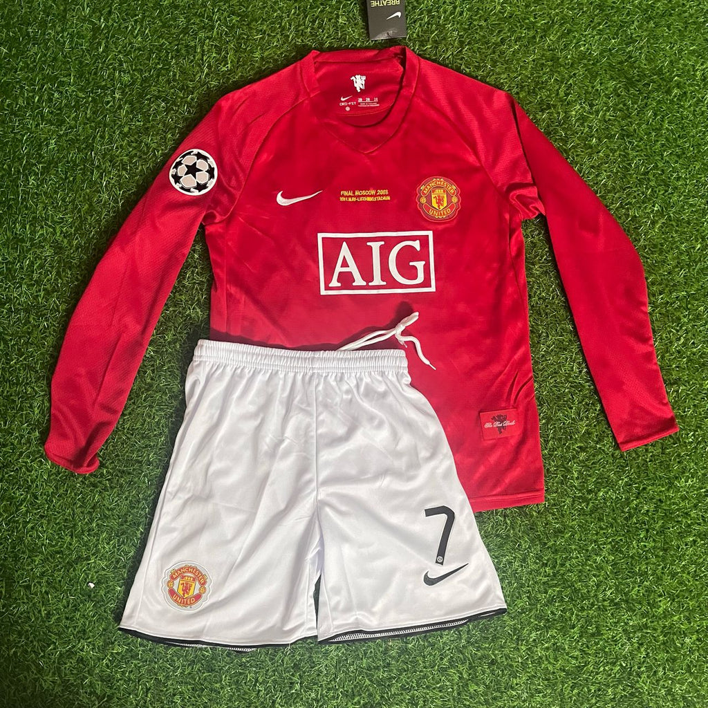 2008 Cristiano Ronaldo 7 - Manchester United Final Red Long Sleeve Football Jersey – 5