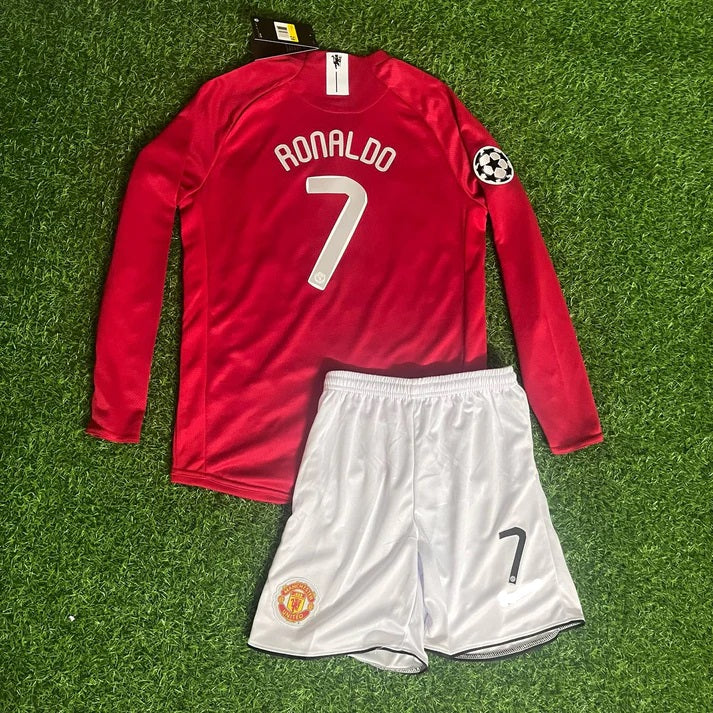 2008 Cristiano Ronaldo 7 - Manchester United Final Red Long Sleeve Football Jersey – 4