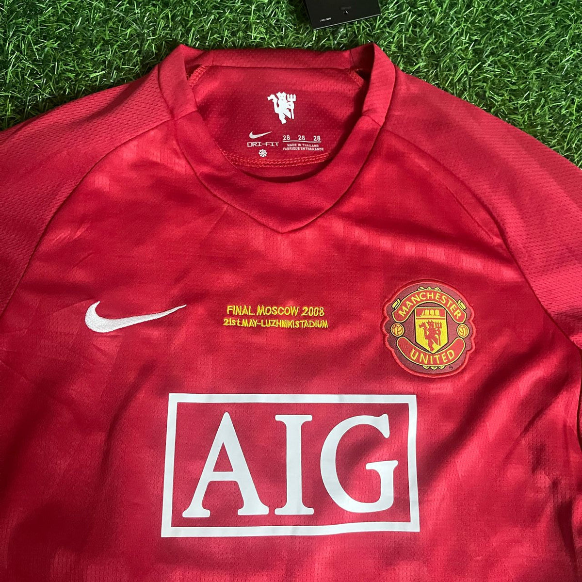 2008 Cristiano Ronaldo 7 - Manchester United Final Red Long Sleeve Football Jersey – Detailed View