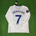 2009 Cristiano Ronaldo Manchester United Champions Leage Final Rome Retro Long Sleeve Football Jersey – Back View