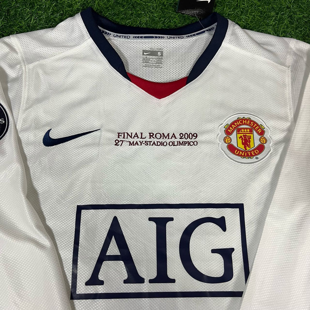 2009 Cristiano Ronaldo Manchester United Champions Leage Final Rome Retro Long Sleeve Football Jersey – 4