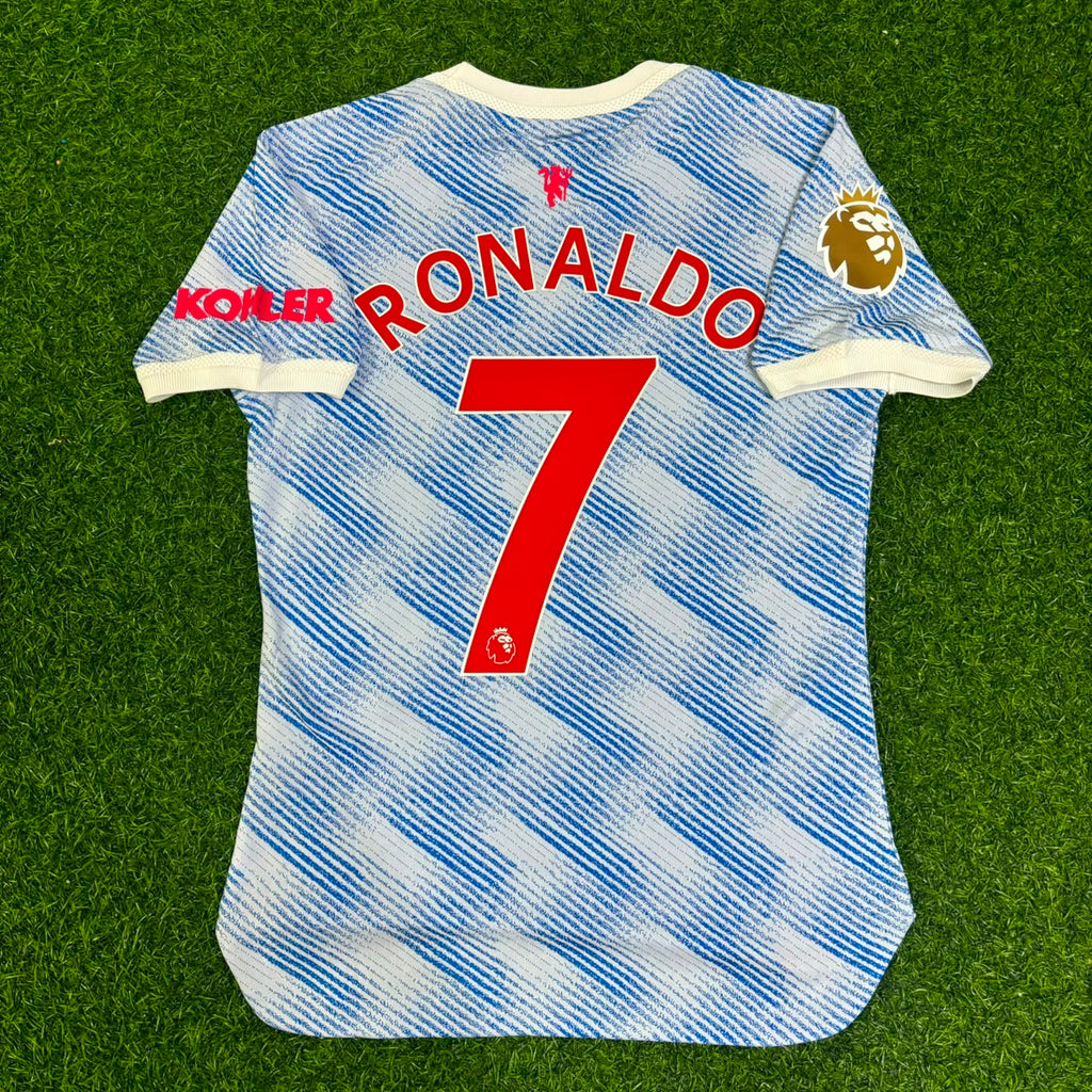 Cristiano Ronaldo Manchester United 2021-2022 Final Season Away Retro Football Jersey – Back View