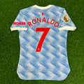 Cristiano Ronaldo Manchester United 2021-2022 Final Season Away Retro Football Jersey – Back View