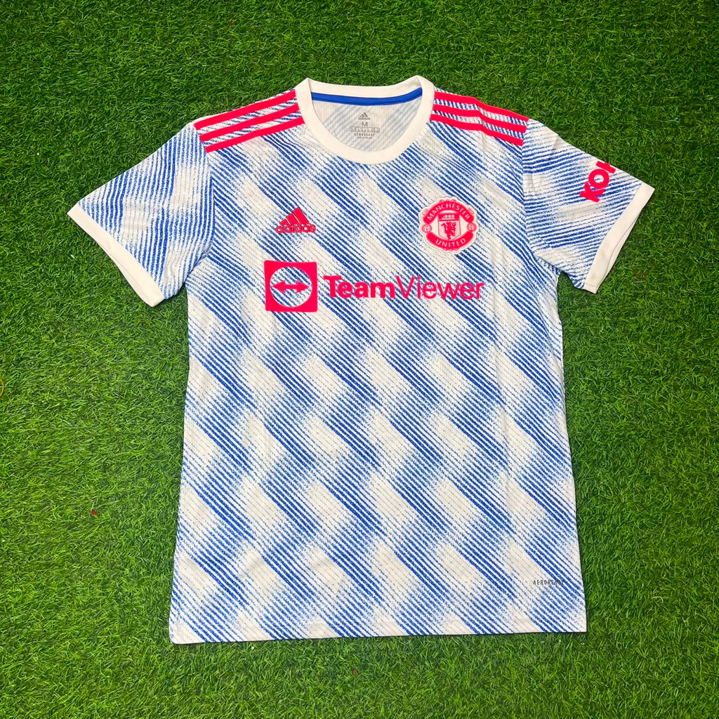 Bruno Fernandes Manchester United 2021-2022 Final Season Away Retro Football Jersey – Front View