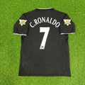 Cristiano Ronaldo Manchester United 2003-2004 Away Black Retro Football Jersey – Back View