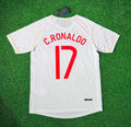 Portugal 2002/2004 Retro White Debut Football Jersey – Cristiano Ronaldo – Back View