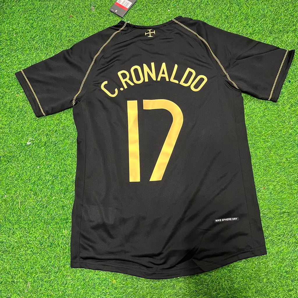 Cristiano Ronaldo #cr17 - Portugal 2006 World Cup Black Jersey – Back View