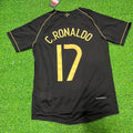 Cristiano Ronaldo #cr17 - Portugal 2006 World Cup Black Jersey – Back View