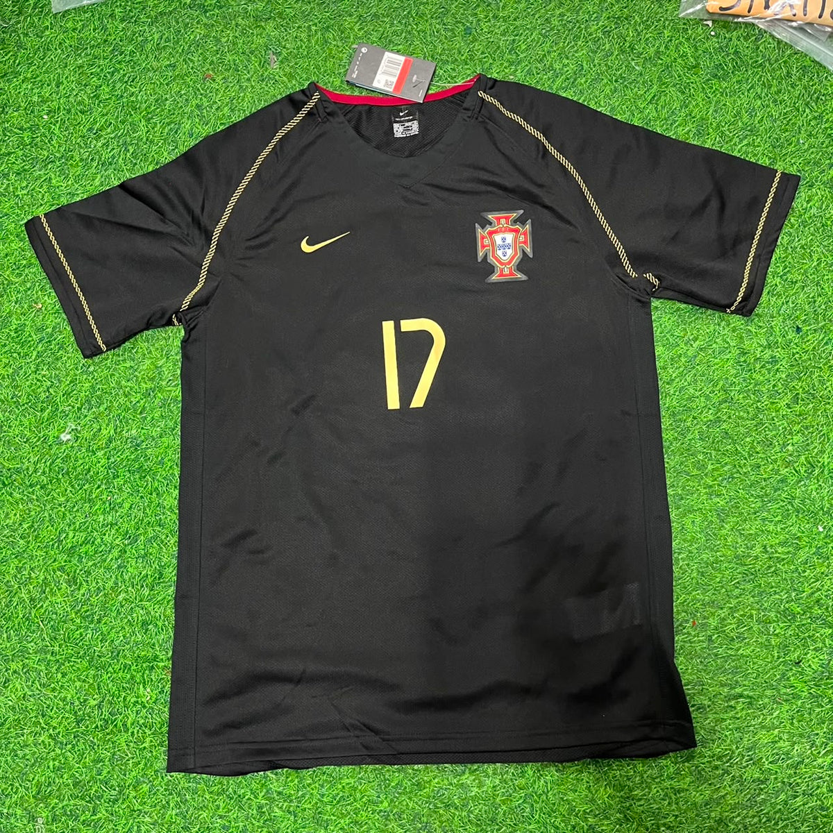 Cristiano Ronaldo #cr17 - Portugal 2006 World Cup Black Jersey – Front View