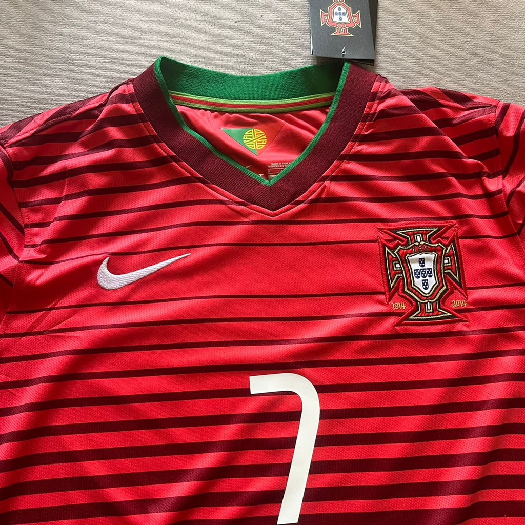 Cristiano Ronaldo Portugal 2014 World Cup Retro Jersey – Detailed View