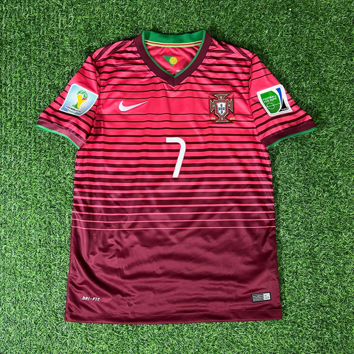 Cristiano Ronaldo Portugal 2014 World Cup Retro Jersey – Front View