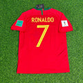 Portugal 2018 World Cup Red Retro Football Jersey – Cristiano Ronaldo – Back View