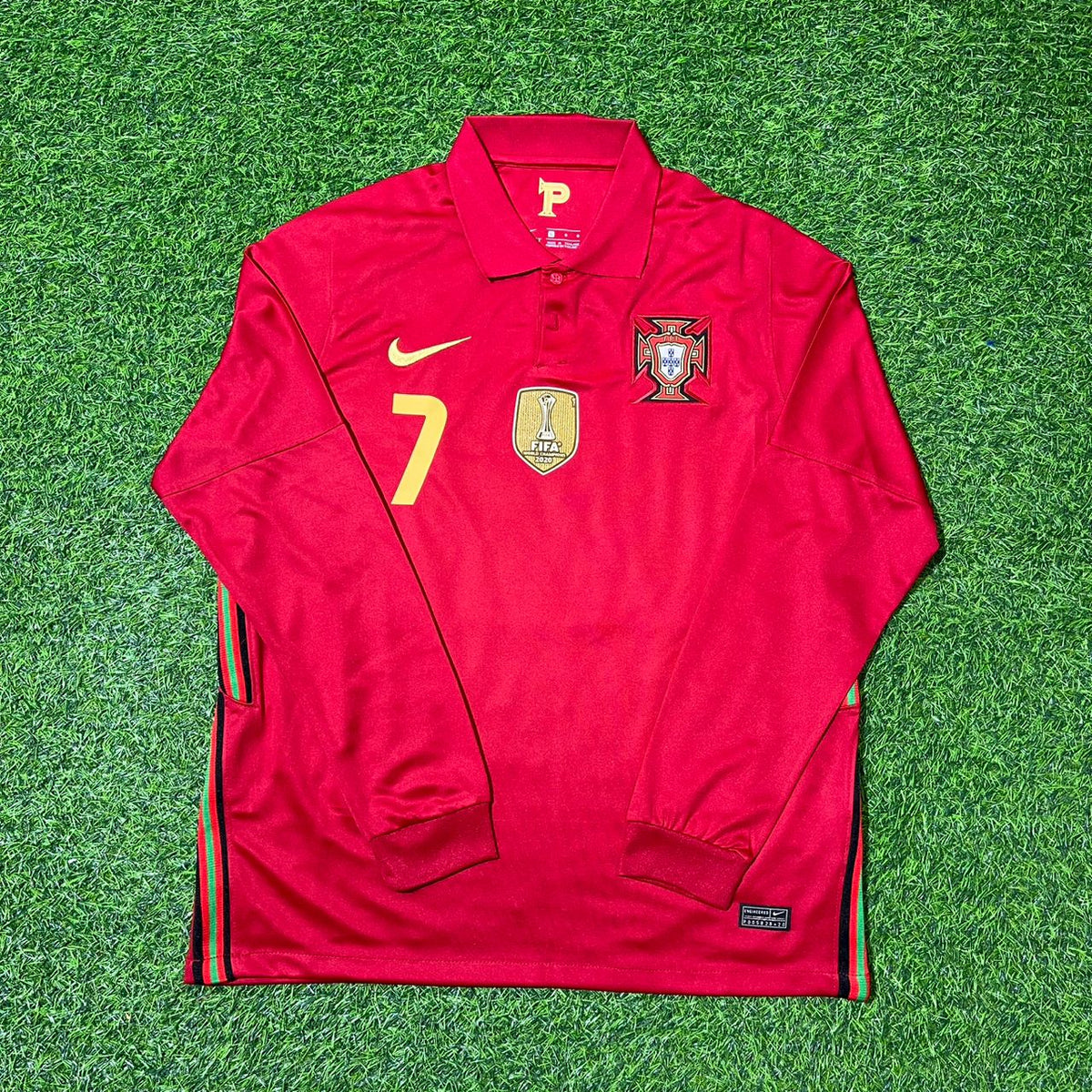 Cristiano Ronaldo Portugal 2020 EURO Long Sleeve Football Jersey – Front View