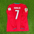 2026 Cristiano Ronaldo Portugal Red Home Long Sleeve Football Jersey – Back View