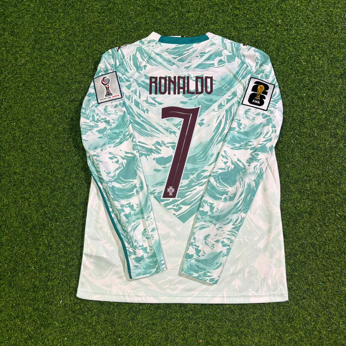 Cristiano Ronaldo Portugal 2026 World Cup Away Special Legacy Patch Long Sleeve Football Jersey – 8