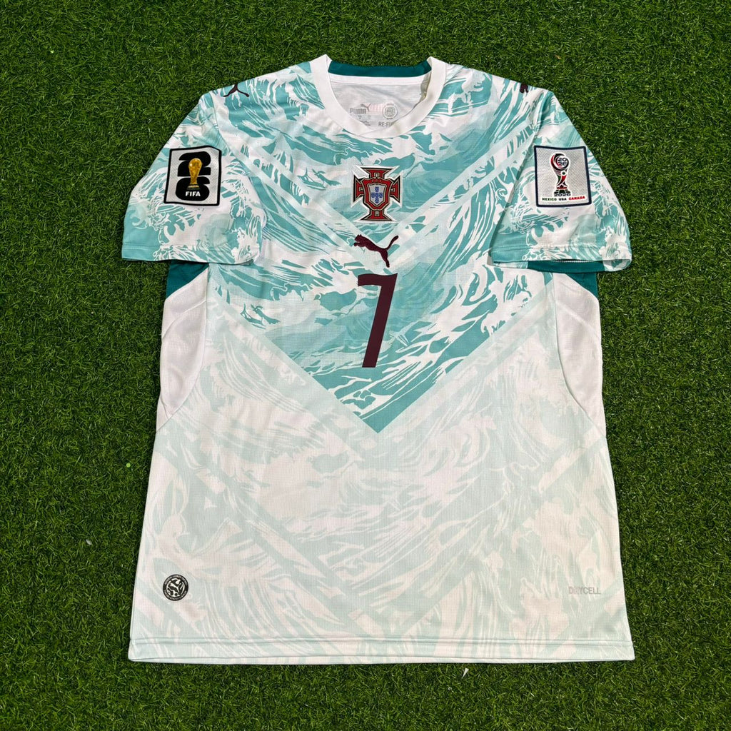 Cristiano Ronaldo Portugal 2026 World Cup Kids White Away Football Jersey – 4