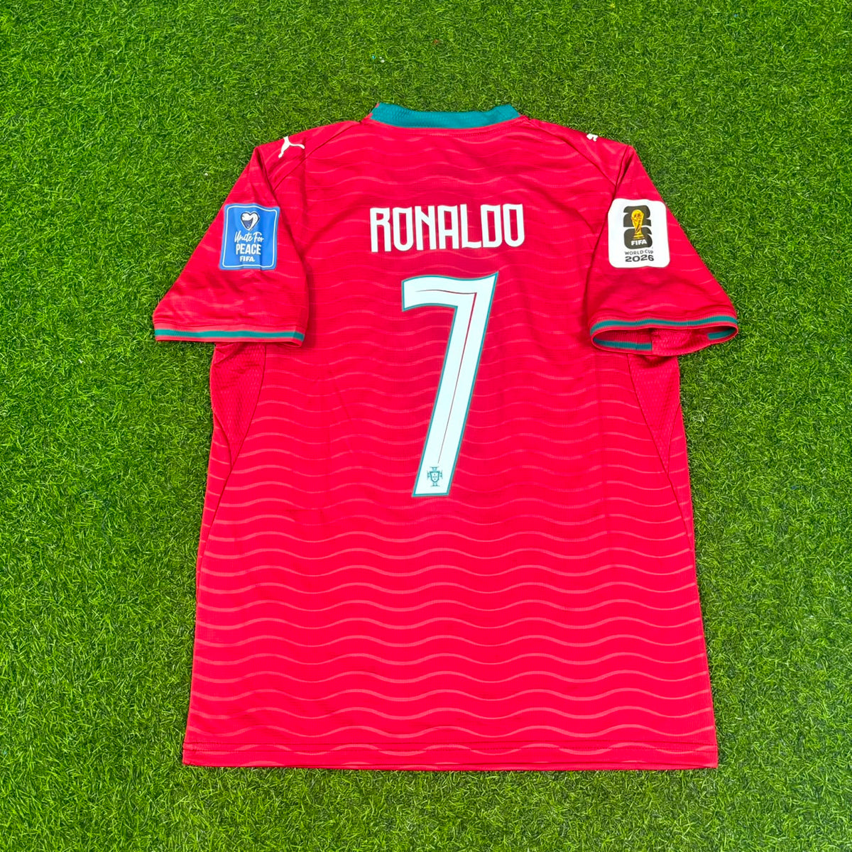 Portugal 2026 World Cup Red Home Football Jersey – Cristiano Ronaldo – Back View