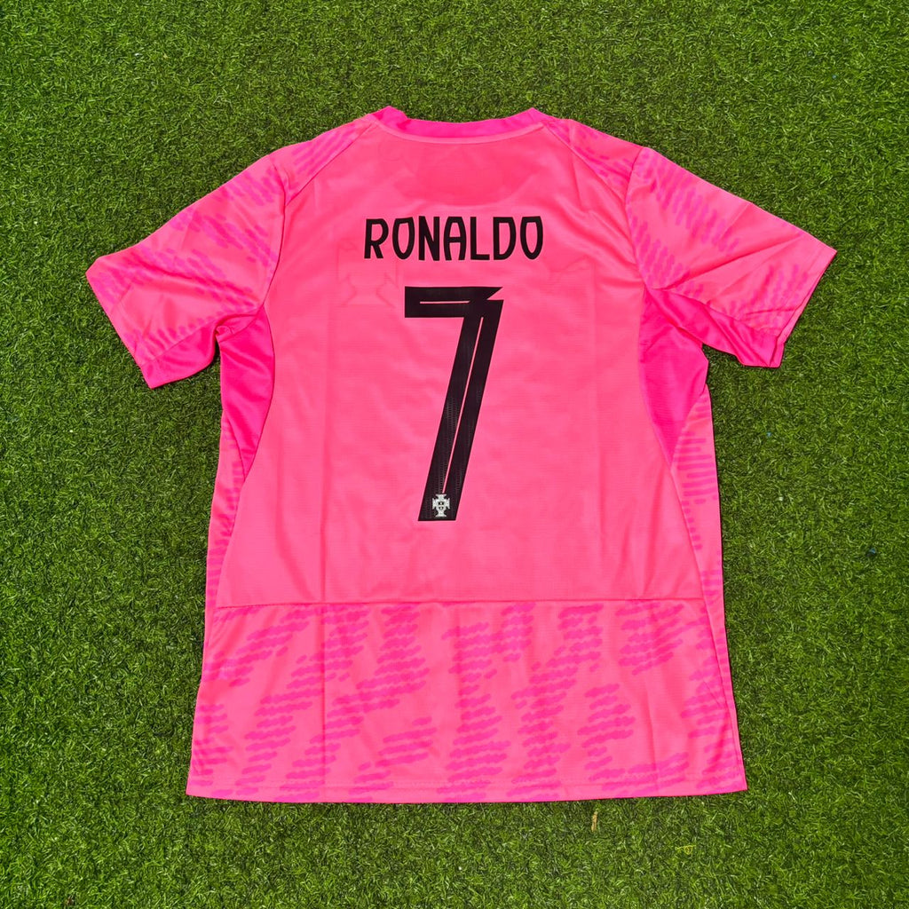Cristiano Ronaldo Portugal 2026 World Cup Pink Football Jersey – Back View