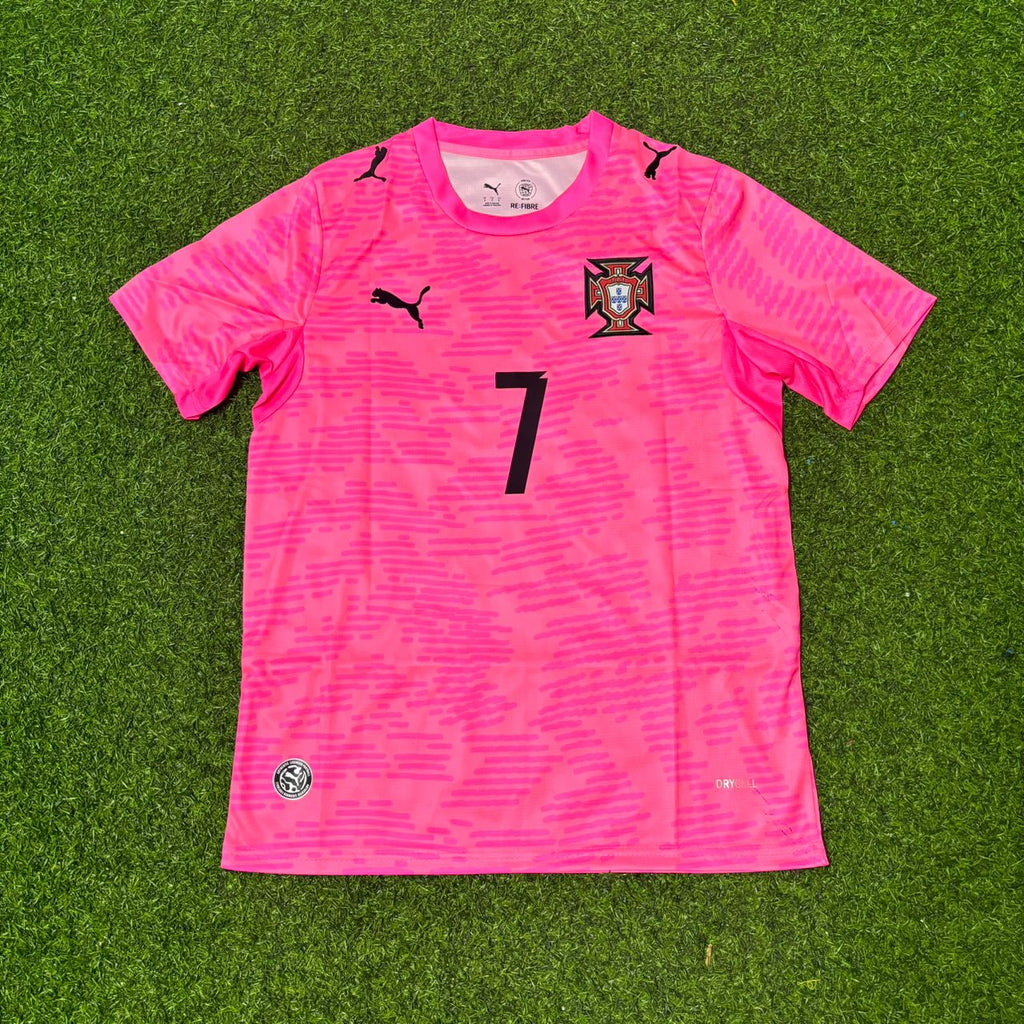 Cristiano Ronaldo Portugal 2026 World Cup Pink Football Jersey – Front View
