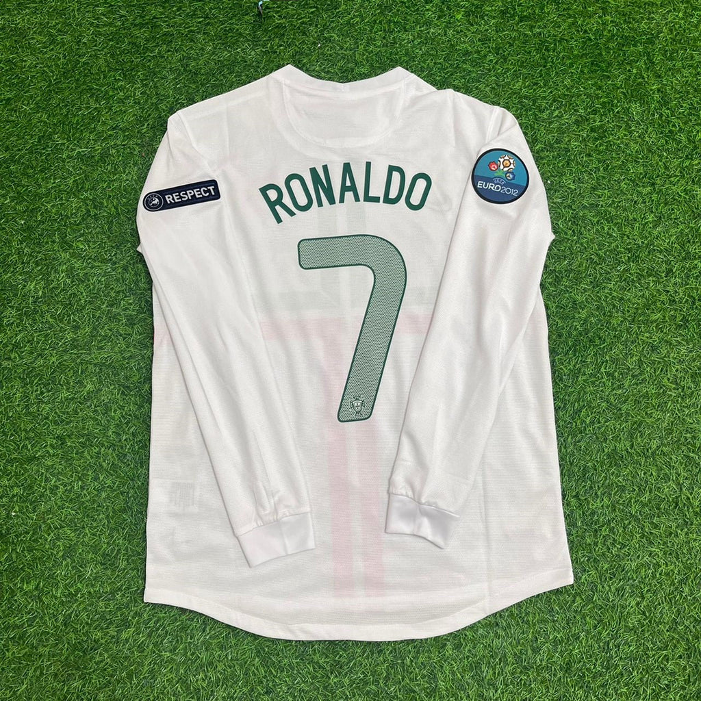 Cristiano Ronaldo Portugal EURO 2012 Long Sleeves Retro Jersey – Back View