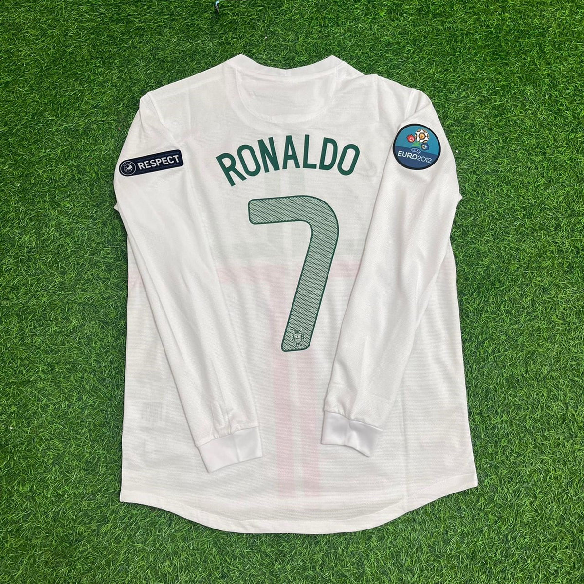 Cristiano Ronaldo Portugal EURO 2012 Long Sleeves Retro Jersey – Back View
