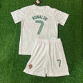 2012 Cristiano Ronaldo Portugal White Ronaldo Kids Kit Football Jersey for Children – Back View