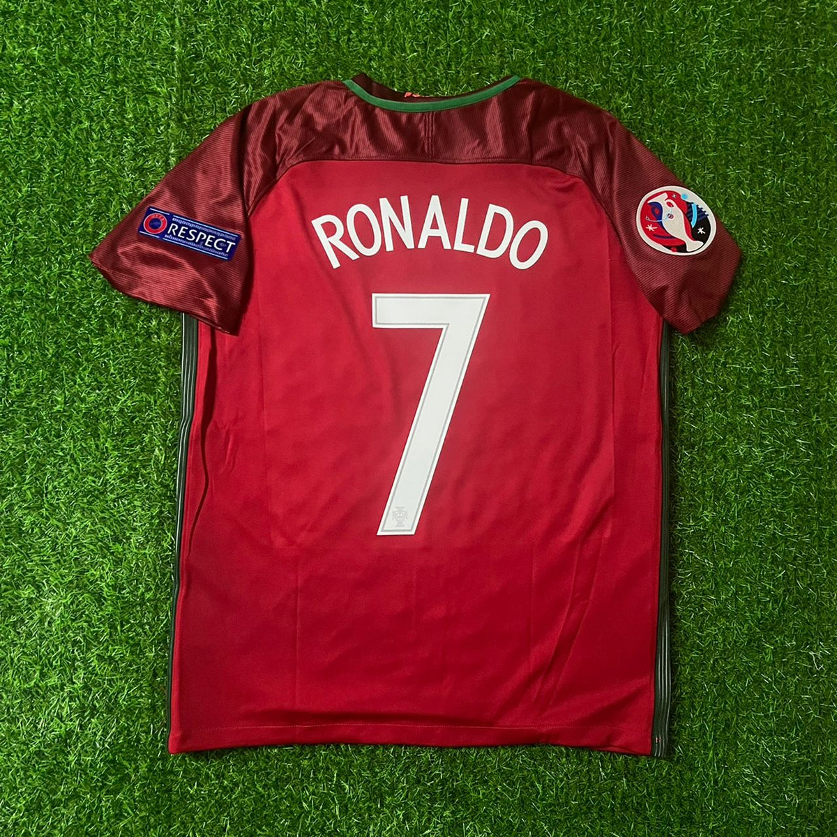 Cristiano Ronaldo Portugal EURO 2016 Final Retro Jersey – Back View