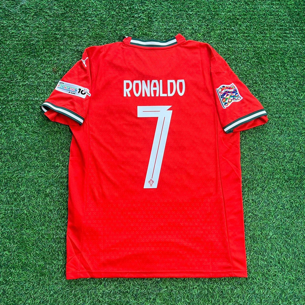 Cristiano Ronaldo Portugal UEFA Nations League Winner Red Jersey – Back View