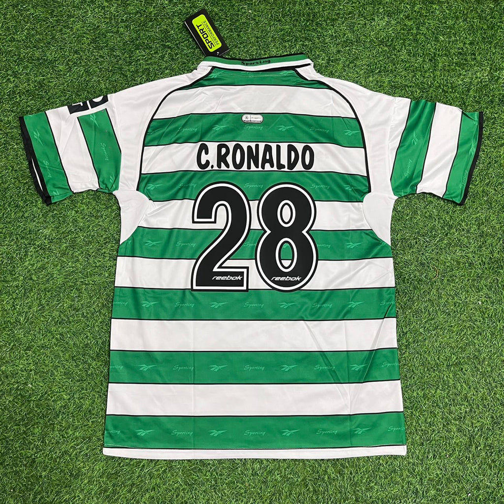 Cristiano Ronaldo Sporting CP Debut Retro Football Jersey Collection – Back View