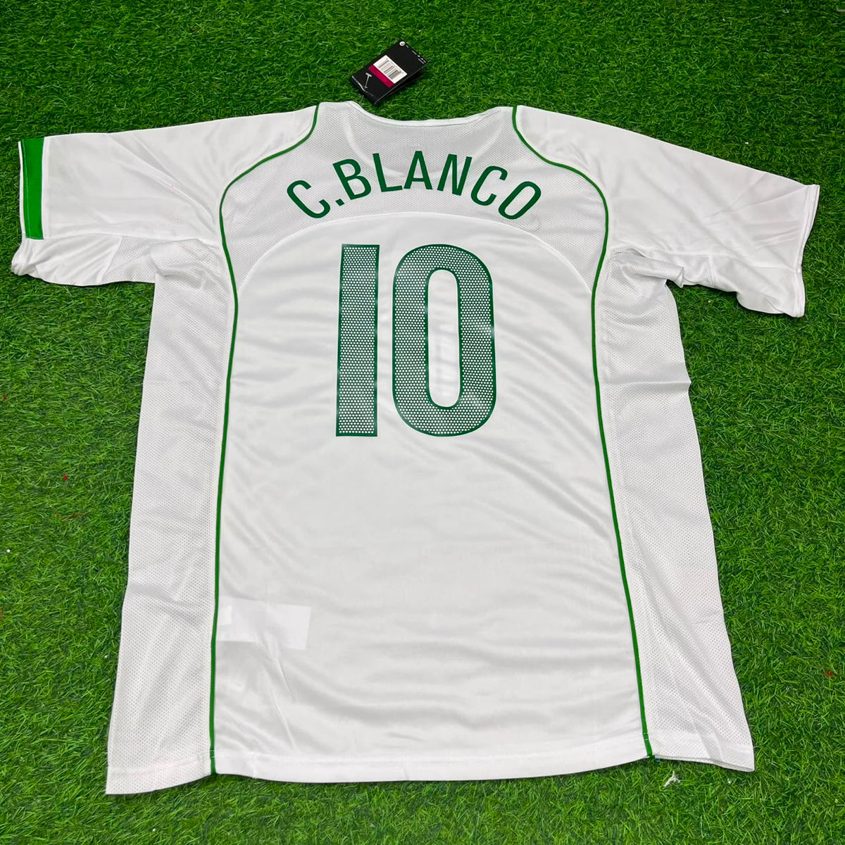1998 Mexico Cuauhtémoc Blanco Away White Retro Football Jersey – Back View