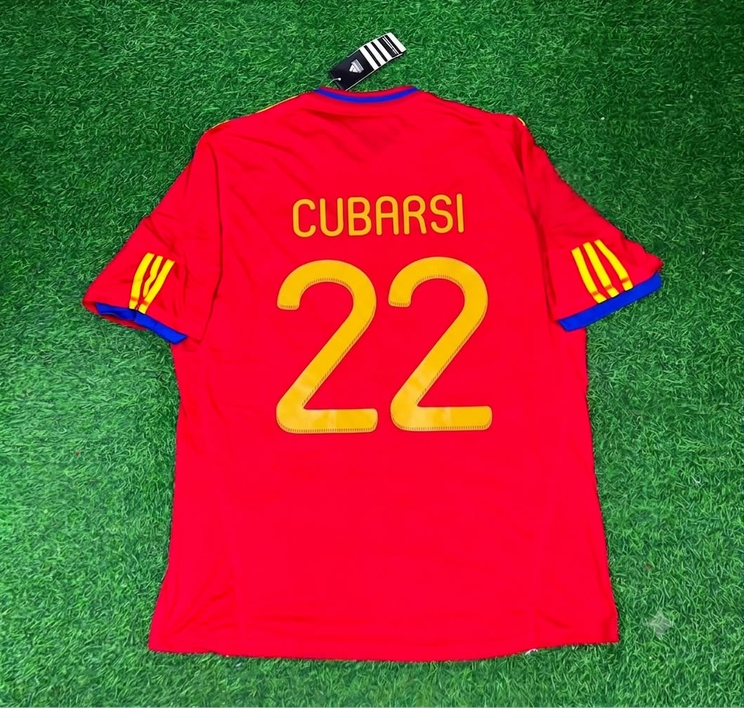 Pau Cubarsi - Spain Commemorative Retro Football Jersey – Back View