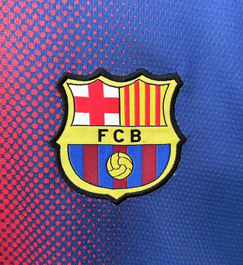 Barcelona 2012-2013 Season Homem Long Sleeve Retro Football Jersey Trikot Maillot V6