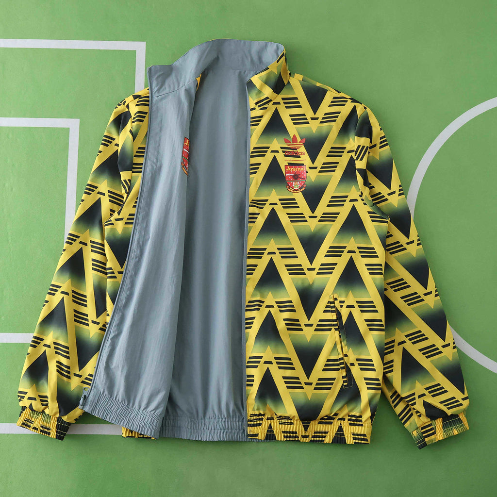 1992/93 Arsenal Retor Yellow Both Sides Windbreaker – Back View