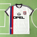 Bayern München 97/98 Season Away White Retro Football Jersey – Back View