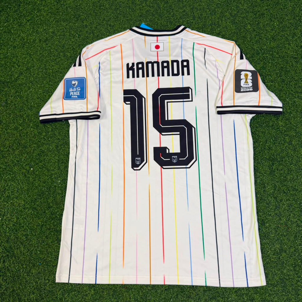 Daichi Kamada Japan World Cup 2026 Away White Football Jersey – Back View