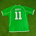 Ireland 2000/2002 Retro Green Football Jersey – Damien Duff – Back View