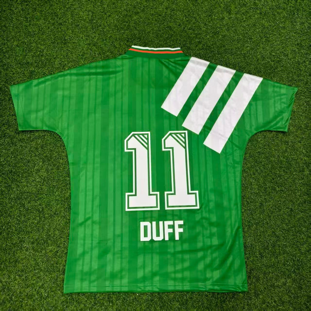 Ireland EIRE Retro Football Jersey – Damien Duff – Back View