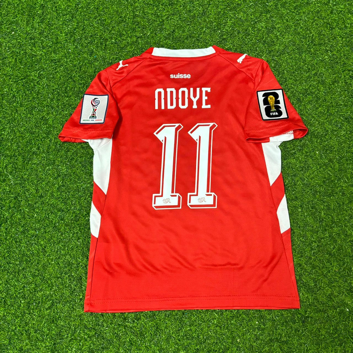 Switzerland 2026 World Cup Kit Jersey – Dan Ndoye 11 - – Back View