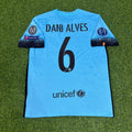 Dani Alves Barcelona 2015/2016 Retro Football Jersey – Back View