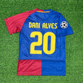 Daniel Alves Barcelona 2009 Roma Final Retro Jersey – Back View